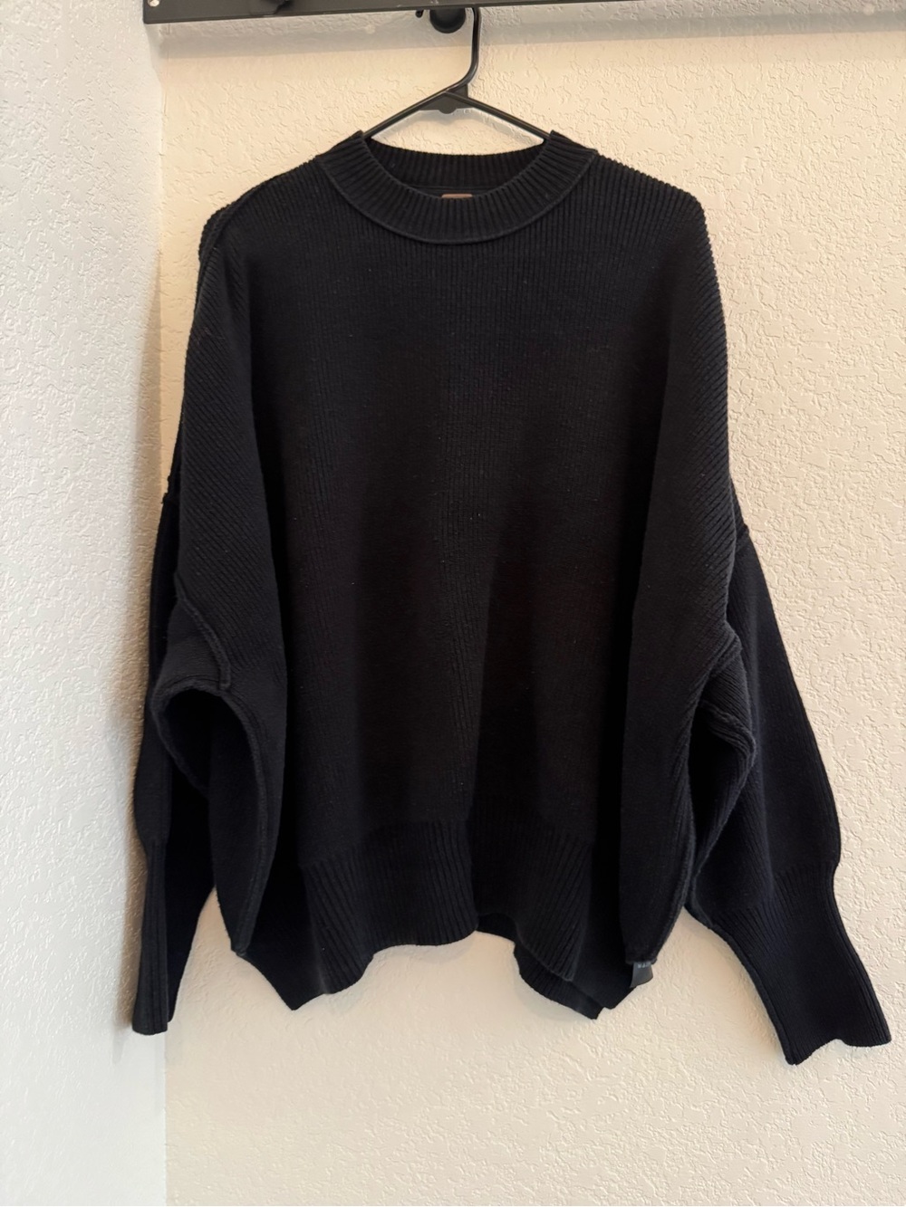 Free People - Easy Street Tunic Sweater - Sz XS - Black